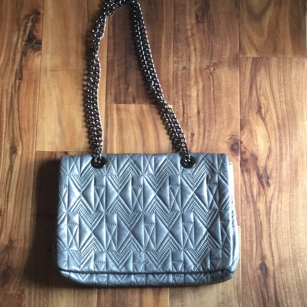 Badgley Mischa quilted leather chain flap purse